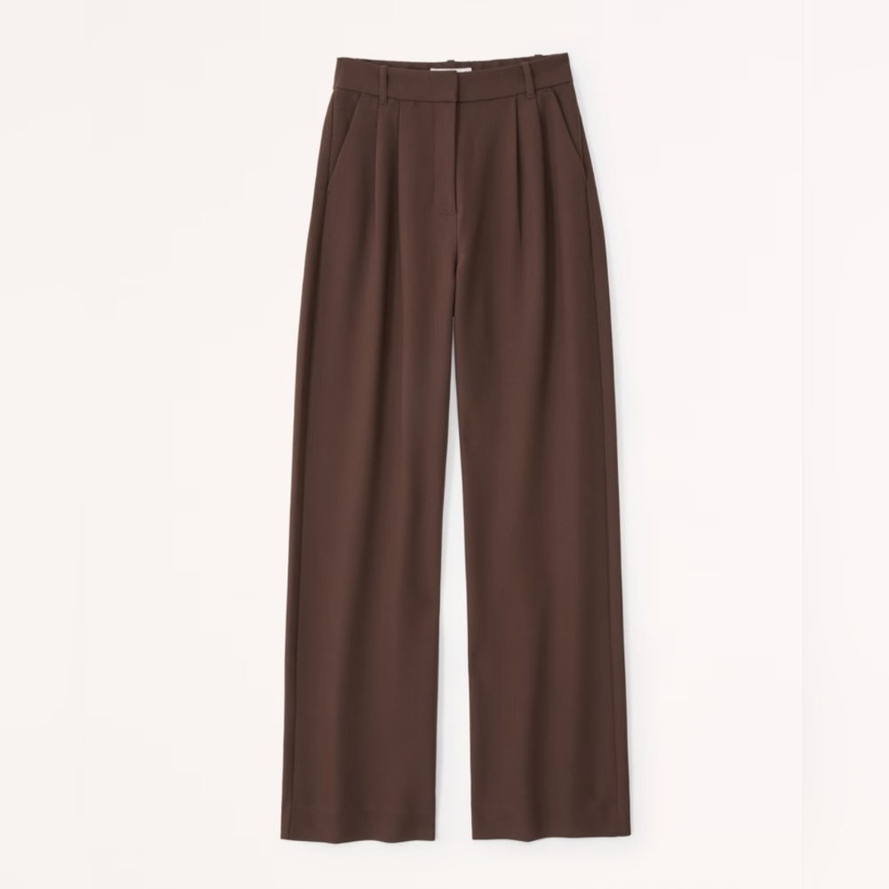 Abercrombie & Fitch Sloane Tailored Pant in Dark Brown - Size 28/6R
